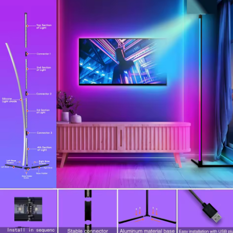 Urbantica® Modern Stand Floor Lamp with Music Sync