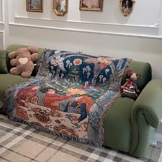 HP Christmas Jacquard Woven Blankets