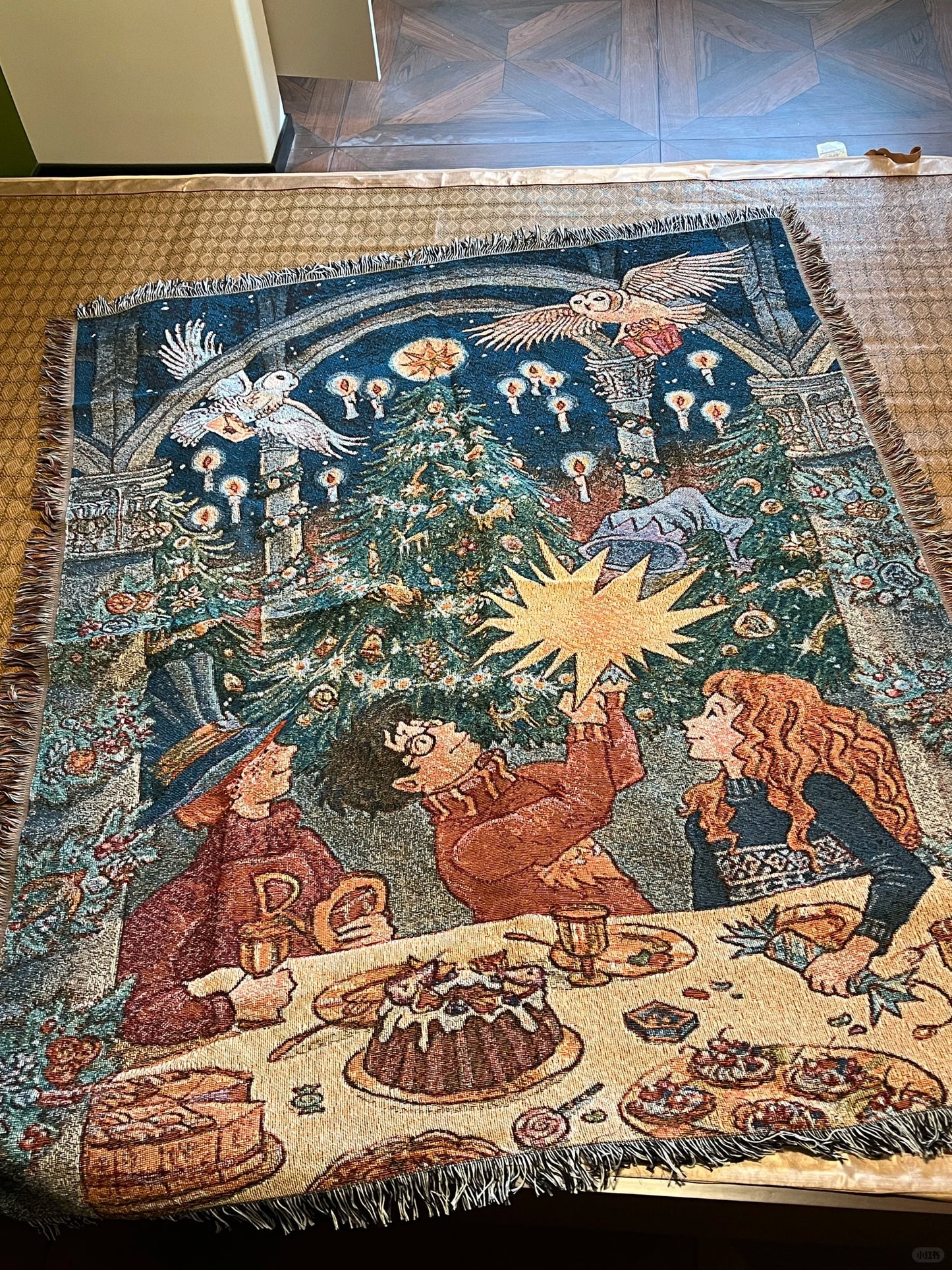 HP Christmas Jacquard Woven Blankets