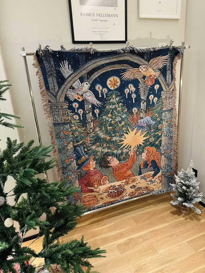 HP Christmas Jacquard Woven Blankets