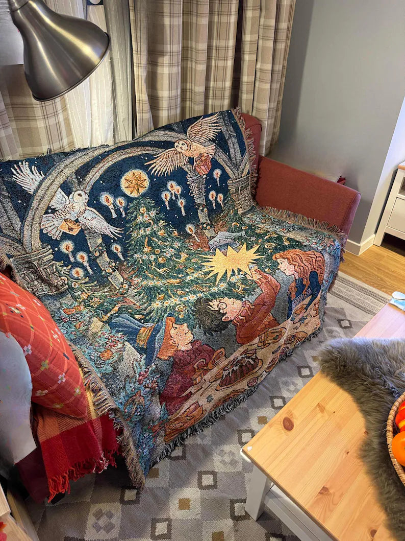 HP Christmas Jacquard Woven Blankets