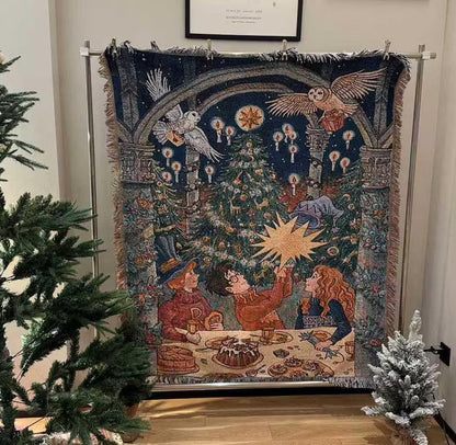 HP Christmas Jacquard Woven Blankets