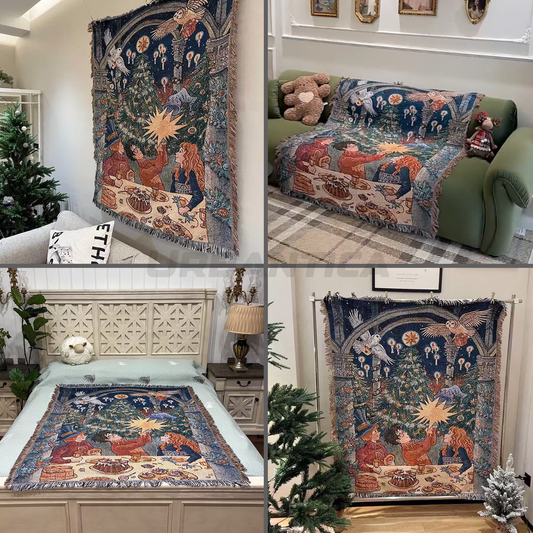 HP Christmas Jacquard Woven Blankets